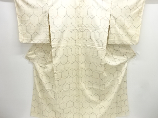 JAPANESE KIMONO / ANTIQUE HITOE KIMONO / SILK / SHIOZAWA / WOVEN KIKKO